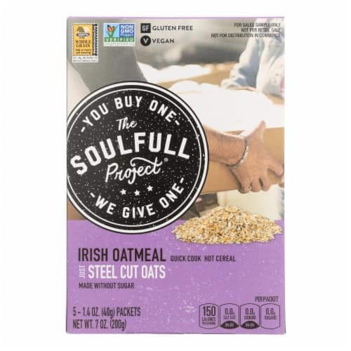 The Soulfull Project Quick Cook Irish Steel Cut Oats Hot Cereal