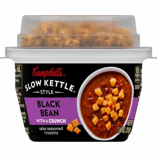 Campbell'S Slow Kettle Style Black Bean Soup With A Crunch, Microwavable