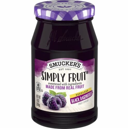 Smucker'S Fruit Spread, Black Raspberry, Seedless