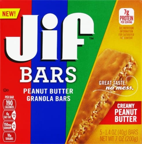 Jif Bars Granola Bars, Creamy Peanut Butter