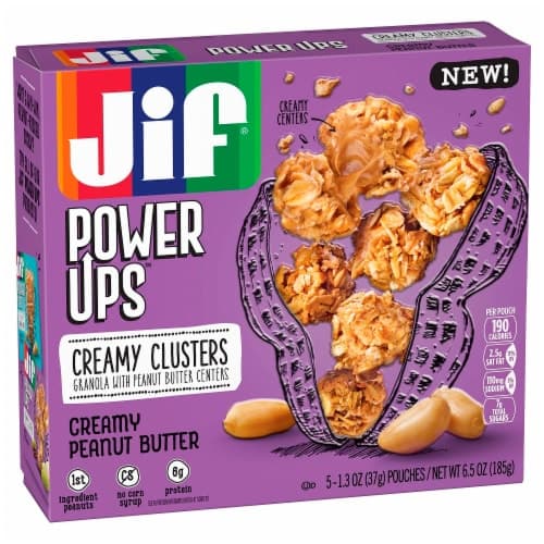 Jif Power Ups Granola, Creamy Peanut Butter, Creamy Clusters