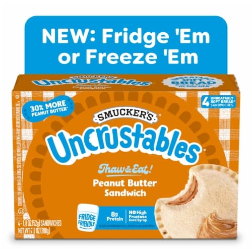 Smuckers Uncrustables Sandwich, Peanut Butter