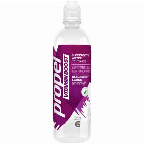 Propel Vitamin Boost Electrolyte Water Beverage Blackberry Lemon