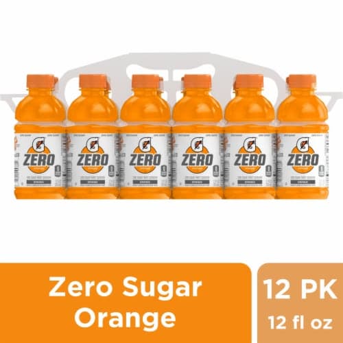 Gatorade G Zero Sugar Orange Thirst Quencher Sports Drink, Bottles