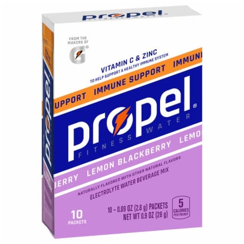 Propel Zero Sugar Immune Support Electrolyte Water Beverage Mix Lemon Blackberry