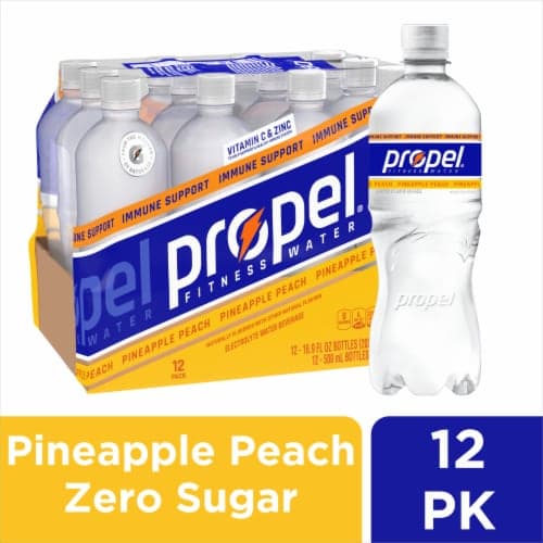 Propel Zero Sugar Immune Support Pineapple Peach Flavored Bottled Water