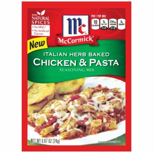 Mccormick Italian Herb Baked Chicken & Pasta Seasoning Mix