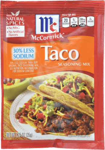 Mccormick Seasoning Mix, Taco, 30% Less Sodium