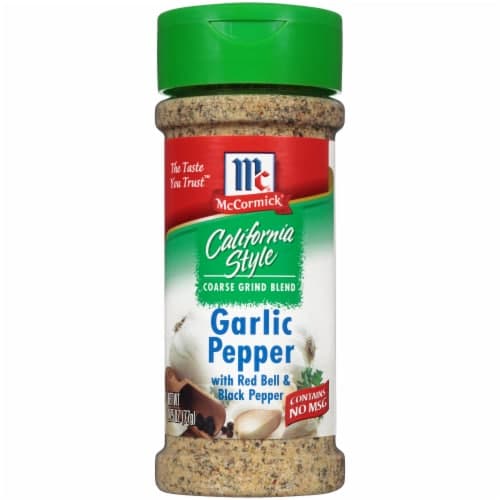 Mccormick California Style Garlic Pepper With Red Bell & Black Pepper Coarse Grind Seasoning