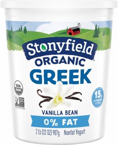 Stonyfield Organic Vanilla Bean Nonfat Greek Yogurt