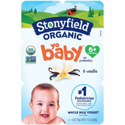 Stonyfield Organic Yobaby Vanilla Whole Milk Yogurt With Probiotics