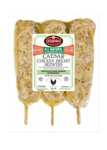 Ceasar Marinated Chicken Breast On A Skewer