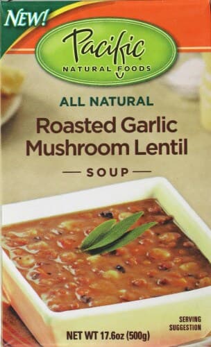Garlic Mushroom Lentil Soup