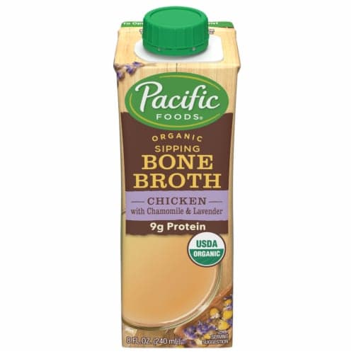 Pacific Foods Bone Broth, Organic, Sipping, Chicken With Chamomile & Lavender