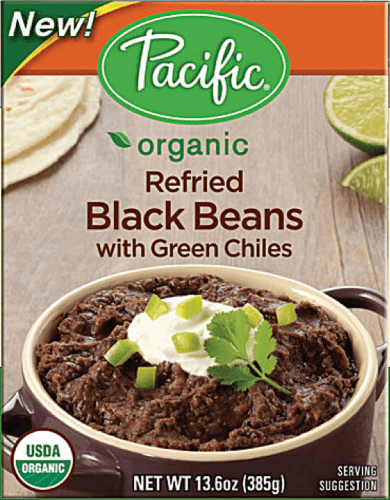Pacific Refried Black Beans With Green Chiles