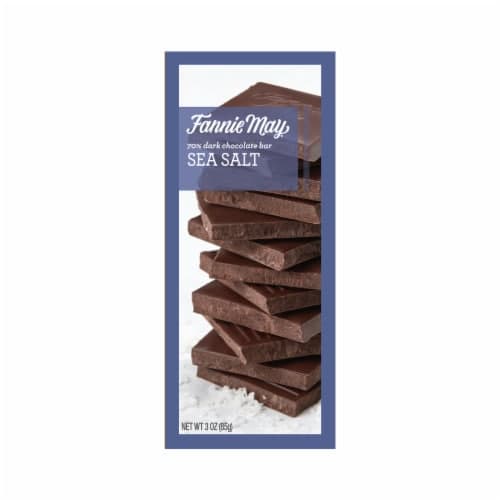 Fannie May Sea Salt 70% Dark Chocolate Bar