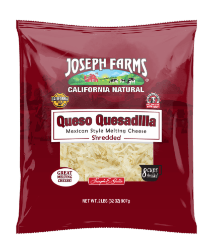 Joseph Farms Queso Quesadilla Mexican Style Melting Cheese Shredded