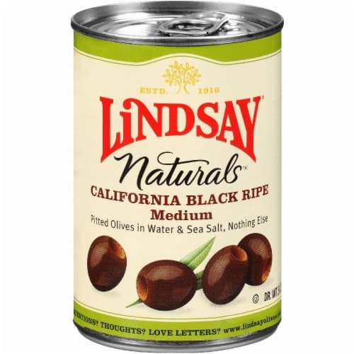 Lindsay Naturals Medium Pitted Black Olives Medium