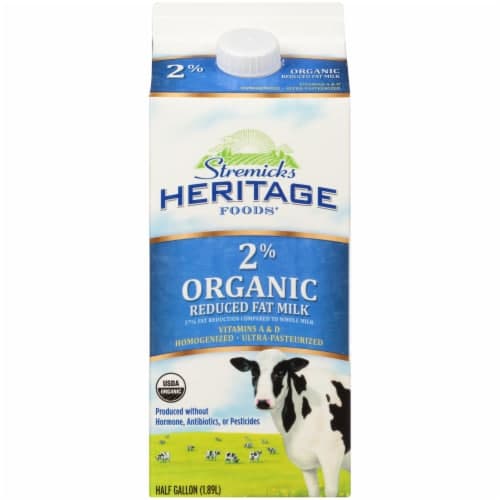 Stremicks Heritage Foods 2% Organic Reduced Fat Milk