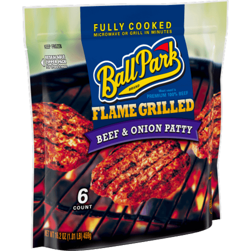 Fully Cooked Flame Grilled Beef And Onion Patties
