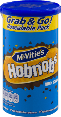 Mcvitie'S Milk Chocolate Hobnobs Cookies Tube