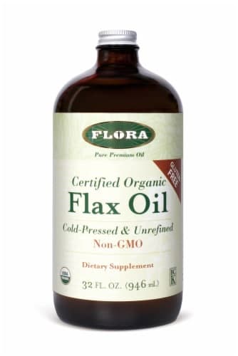 Flora Premium Pure Organic  Cold-Pressed & Unrefined Flax Oil