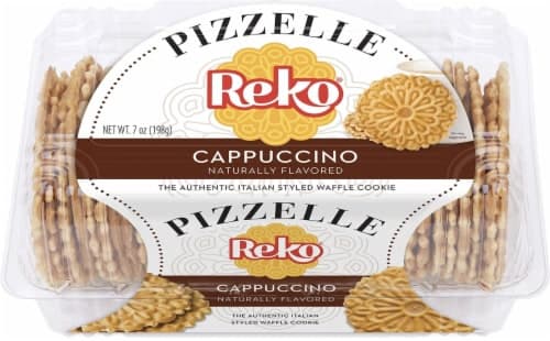 Reko Pizzelle Cappuccino Flavor Italian Waffle Cookies