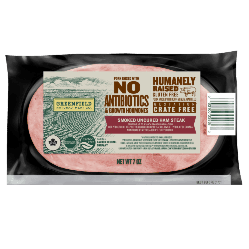 Greenfield Natural Meat Smoked Uncured Ham Steak