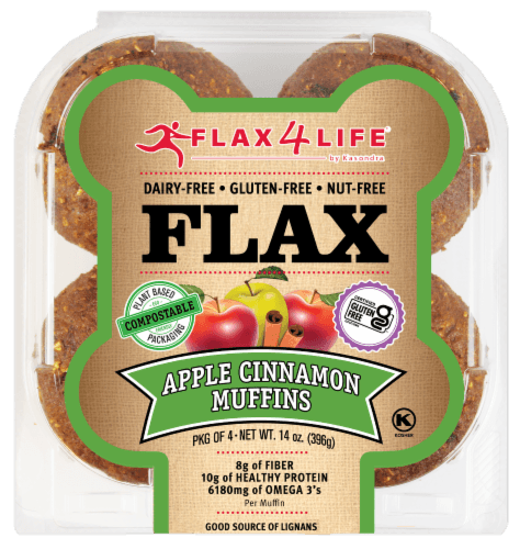 Flax 4 Life Apple Cinnamon Gluten-Free Flax Muffins