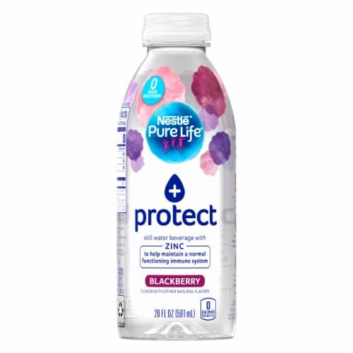 Nestle Pure Life Still Water Beverage, Blackberry, + Protect