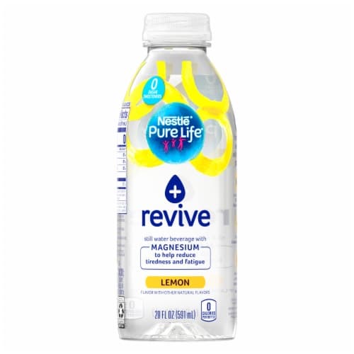 Nestle Pure Life Still Water Beverage, Lemon Flavor, + Revive