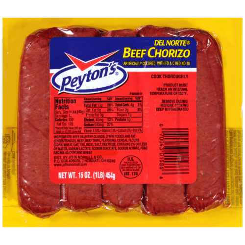 Peyton'S Del Norte Beef Chorizo