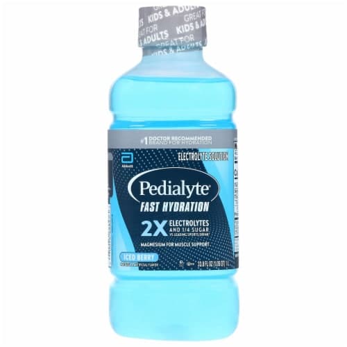Pedialyte Fast Hydration Iced Berry Electrolyte Solution