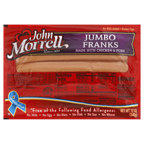 John Morrell Jumbo Chicken & Pork Franks