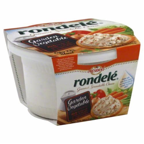 President Rondele Gourmet Spreadable Cheese Garden Vegetable