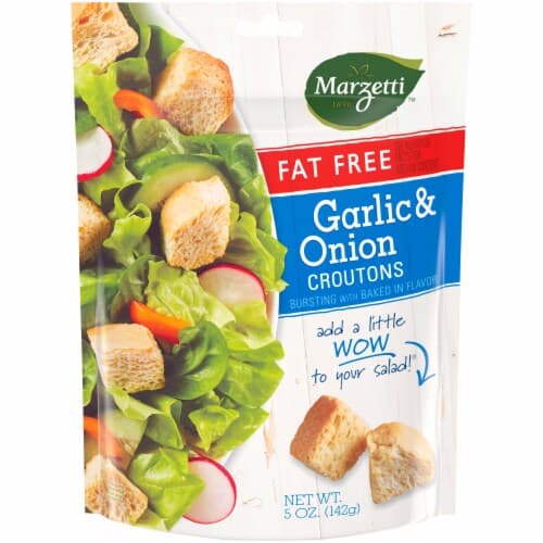 Marzetti Croutons,Fat Free Large Cut, Garlic & Onion