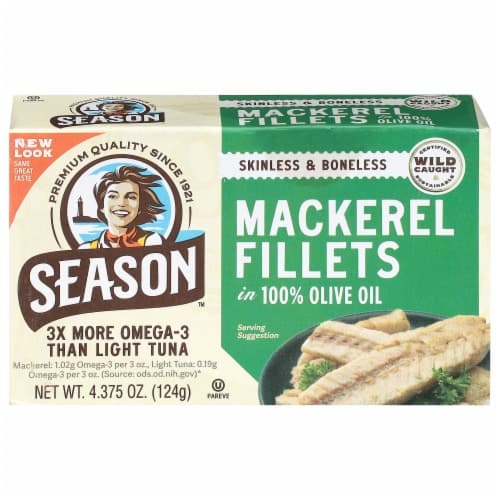 Season Fillets Of Mackerels Skinless & Boneless In Olive Oil