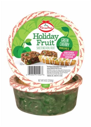 Paradise Holiday Fruits Green Cherry Halves
