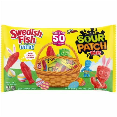 Sour Patch Kids & Swedish Fish Treat Size Easter Candy Bags