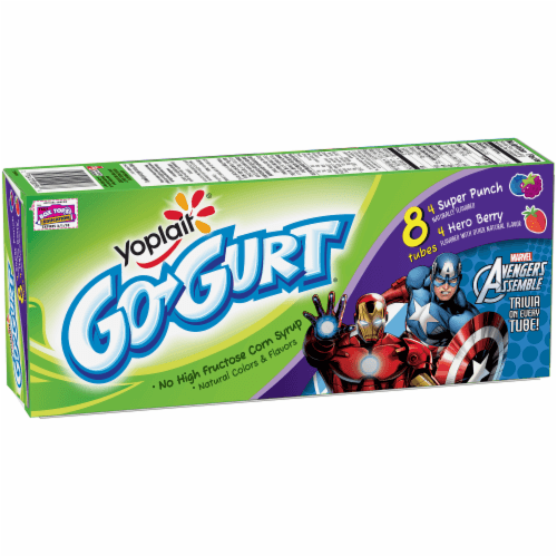 Yoplait Go-Gurt Yogurt, Low Fat, Summer Punch, Perry Berry