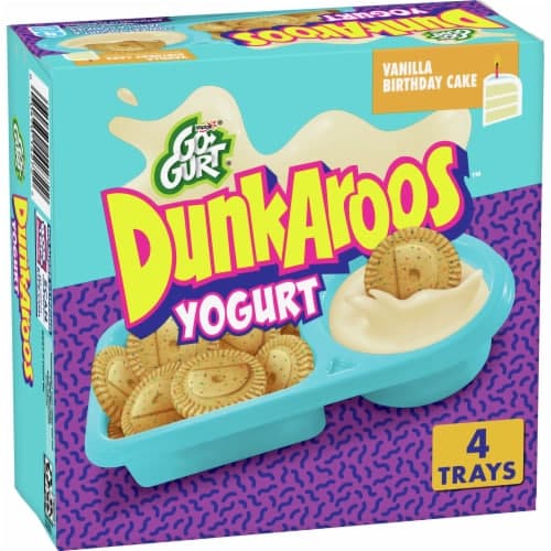 Yoplait Go-Gurt, Low Fat Yogurt, Vanilla Birthday Cake Dunkaroos