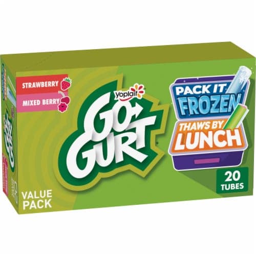 Yoplait Go-Gurt Strawberry And Mixed Berry Yogurt