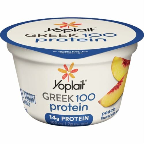 Yoplait Fat Free 100 Protein Greek Peach Yogurt Cup\Tub