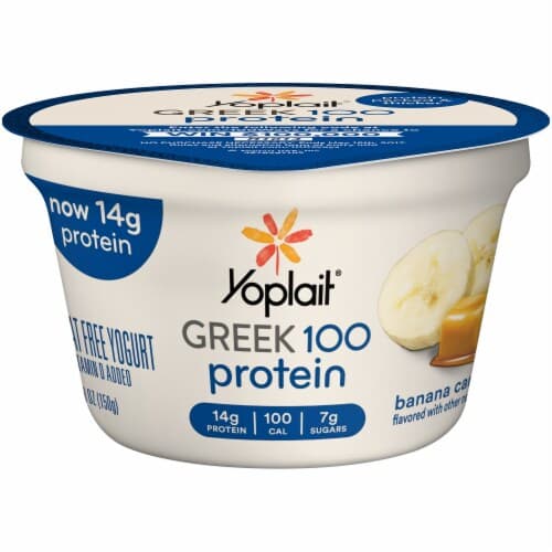 Yoplait Greek 100 Protein Fat Free Yogurt Banana Caramel