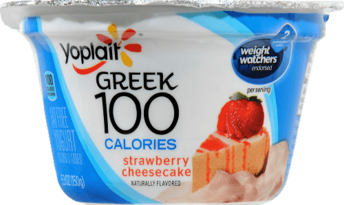 Yoplait Yogurt, Greek, Fat Free, Blended, Strawberry Cheesecake