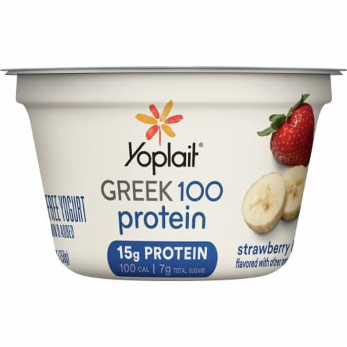 Yoplait Greek 100 Protein Fat Free Strawberry Banana Yogurt