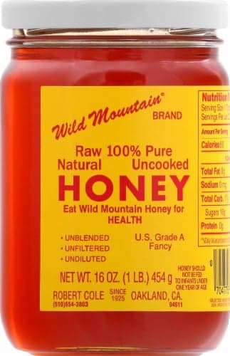 Wild Mountain Honey Raw 100% Pure Natural Uncooked