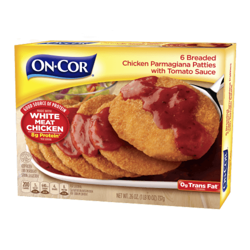 On-Cor Breaded Chicken Parmagiana Patties With Tomato Sauce Family Size