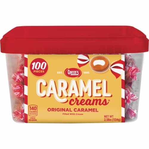 Goetze'S Bulls-Eyes Caramel Cream Candy Display (100-Count) 72