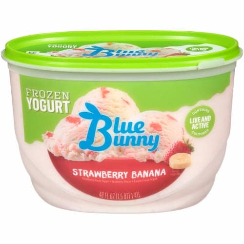 Blue Bunny Strawberry Banana  Yogurt